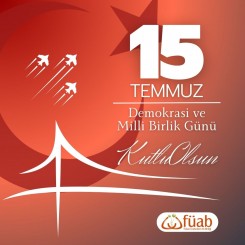 15 Temmuz Demokrasi ve Milli Birlik Günü Kutlu Olsun